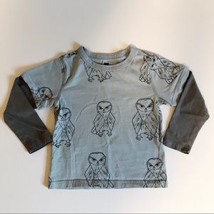 TEA COLLECTION Toddler Boys Owl Graphic Long Sleeve Tee